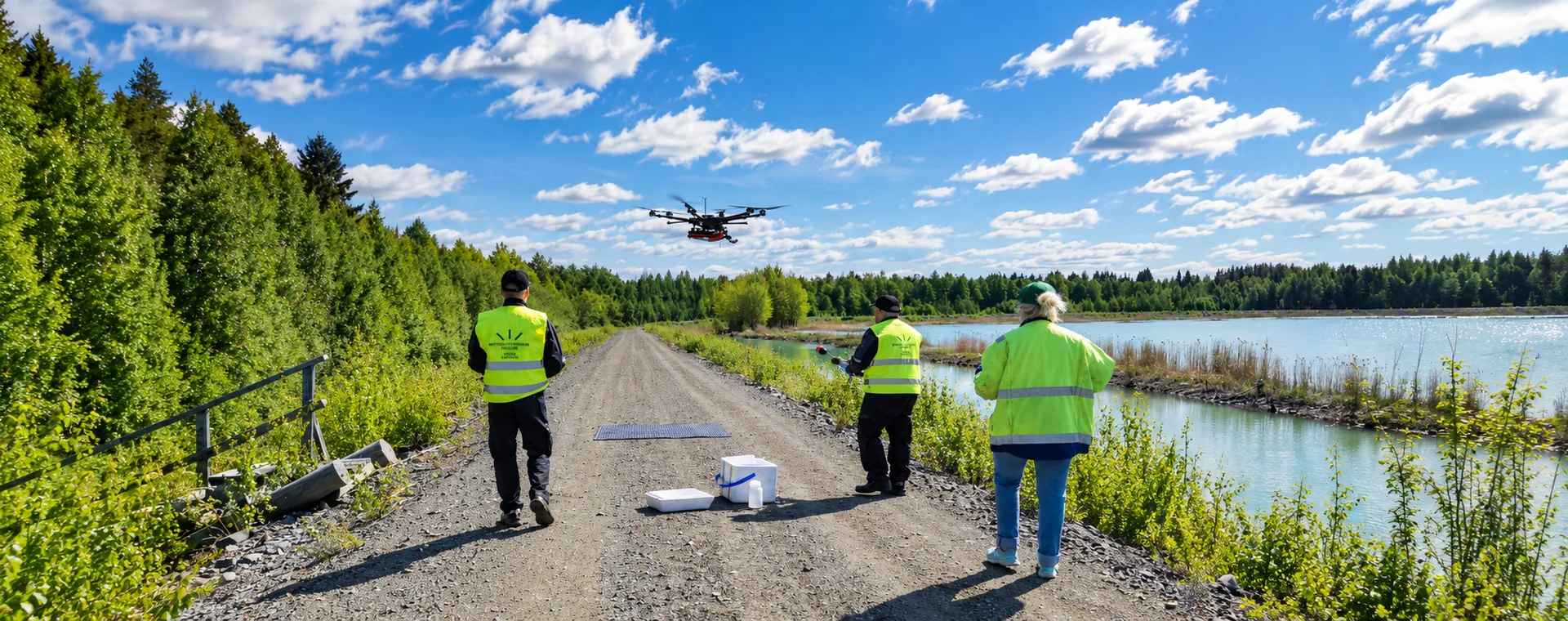Drone-based technology testing at the Pyhäsalmi mine environment